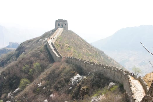 Great Wall of China near capital Beijing ( Jinshanling section )