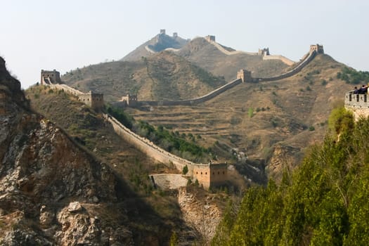 Great Wall of China near capital Beijing ( Jinshanling section )
