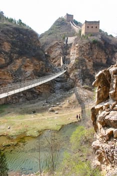 Great Wall of China near capital Beijing ( Jinshanling section )