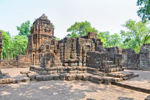 Prasat Mueang Sing Historical Park, Remains buildings of the ancient Khmer style temple attraction famous cultural in Sai Yok District, Kanchanaburi Province, Thailand