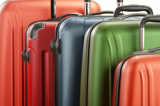 Luggage consisting of large suitcases isolated on white