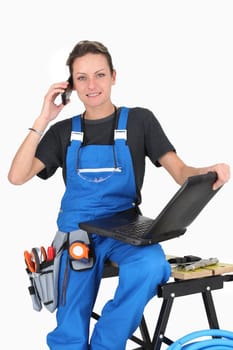 repair woman ready to take the job !