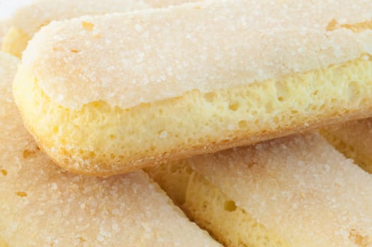 beautifulf details of italian ladyfingers cookies