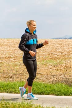 Young woman jogging