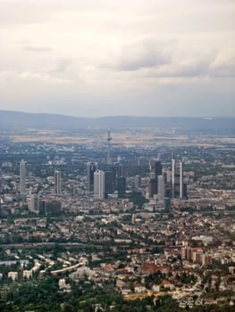 City of Frankfurt, Germany - aerial view