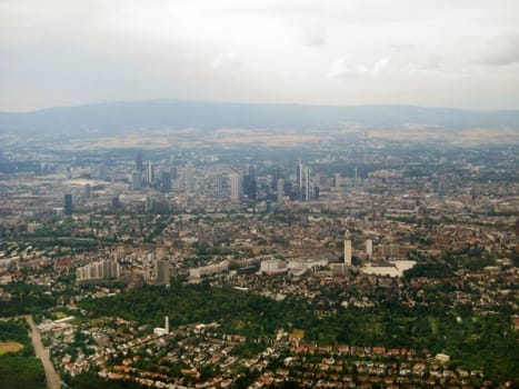 City of Frankfurt, Germany - aerial view