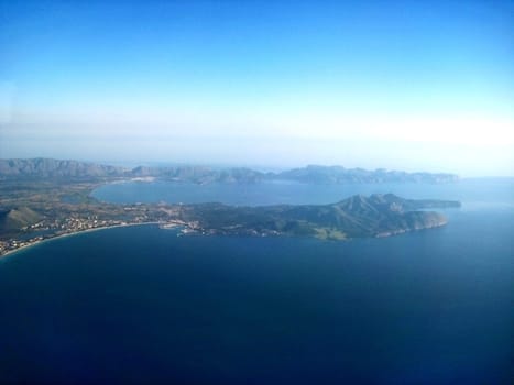 Majorca - Cap de Formentor, bay of Alcudia and Pollenca - aerial view