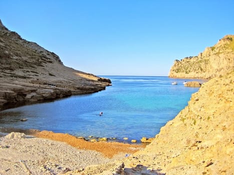 Bay Cala Figuera, Majorca, Spain - rocky beach