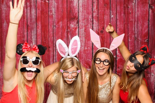 Cute bunny look stupid - party with a photo box