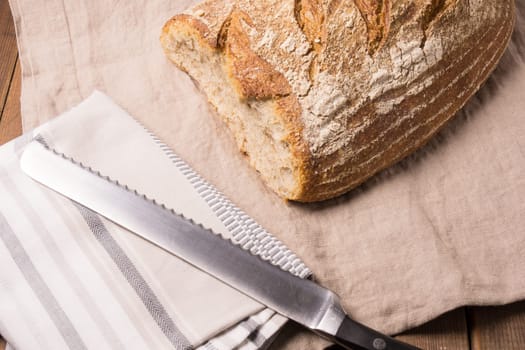 Loaf of fresh baked Organic whole wheat bread