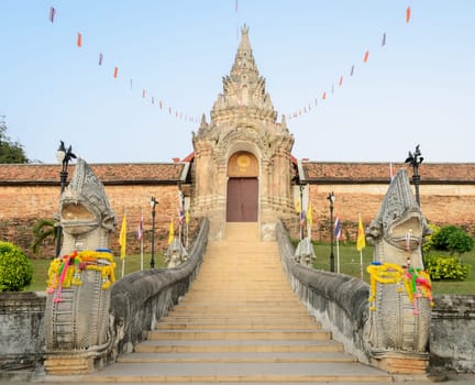 Ancient Buddhist temple of Wat Phra That Lampang Luang in Lampang,Thailand