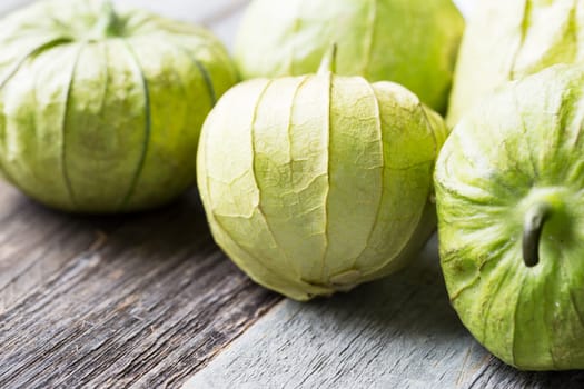 Close up of tomatillos horizontal orientation