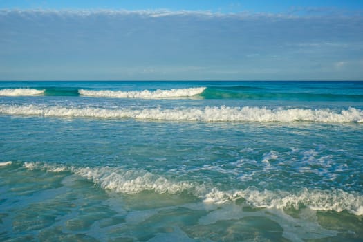 Wonderful tropical beach in Cuba, with crystal clear water and sunshine