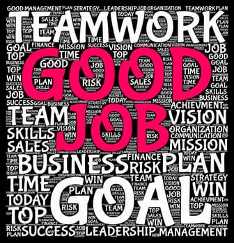 Good job word cloud concept