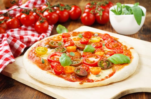 Colorful Pizza Margherita
