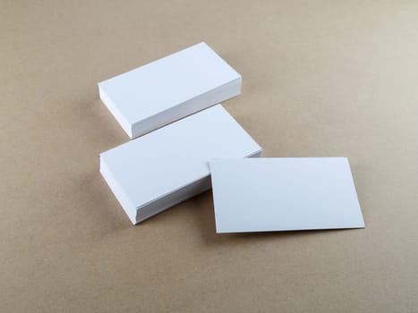 Photo of business cards. Template for branding identity.