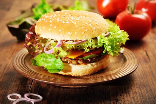 Vegetarian Cheeseburger