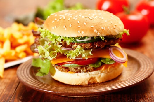 Cheeseburgers and fries