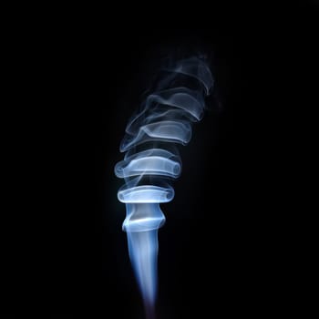Abstract smoke on dark background.