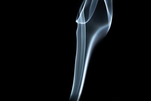 Photo of abstract smoke on black background. Studio shot.