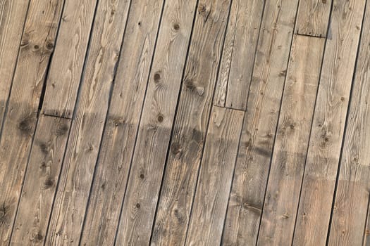 Wooden plank brown texture background. Front view.
