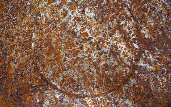Corrosion of old metal drums. Texture rust.