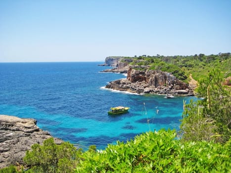 Cala s'Almonia / Calo d'Es Moro panorama, Majorca Spain