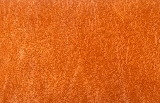Close up of orange leather texture
