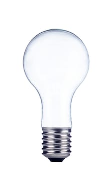 Empty light bulb isolated on white background