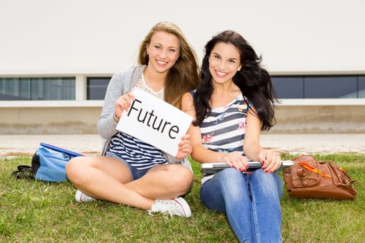 Concept about students thinking about her future after secondary school