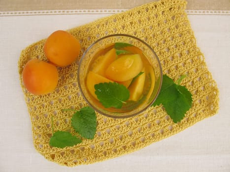 Vitamin water with apricot and lemon balm