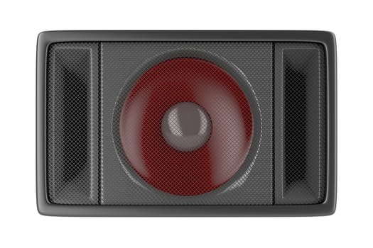 Front view of loudspeaker, isolated on white background