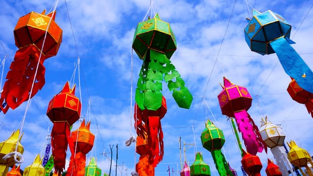 colorful Yee Peng Festival New Year in thailand