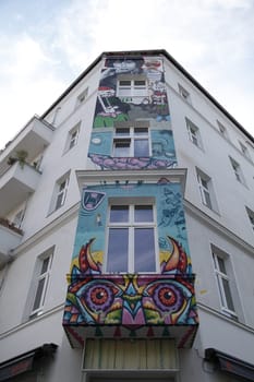 Graffiti on housewall in Berlin Kreuzberg