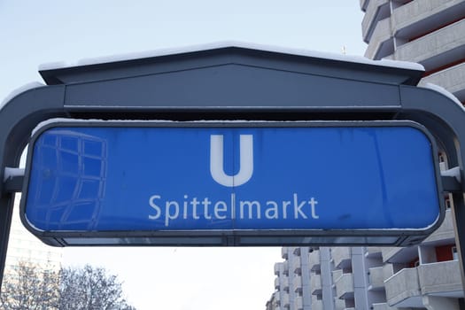 spittelmarkt metro sign in berlin
