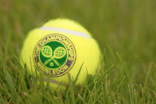 LONDON, ENGLAND-JUNE 22, 2009: Official Tennis Ball for Tradidional Tournament at Wimbledon, London, UK