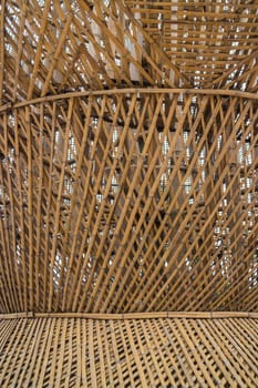 Dry bamboo of wall exterior, stock photo