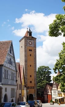 Castle gate in Rothenburg