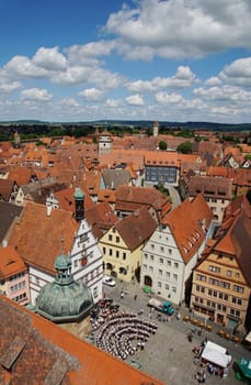 City view from the Rothenburg Town Hall Tower