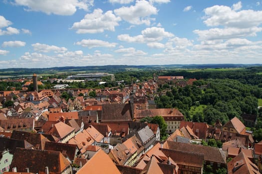 City view from the Rothenburg Town Hall Tower