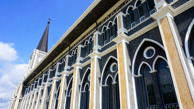 church architecture in chantaburi, Thailand