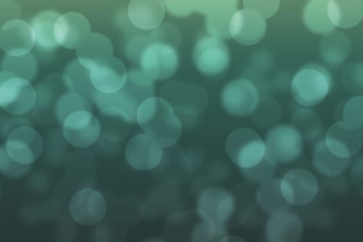 Abstract circular dark green light bokeh background