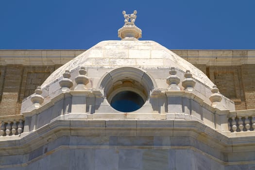 Detail of Historical Architecture in Cadiz, Spain.