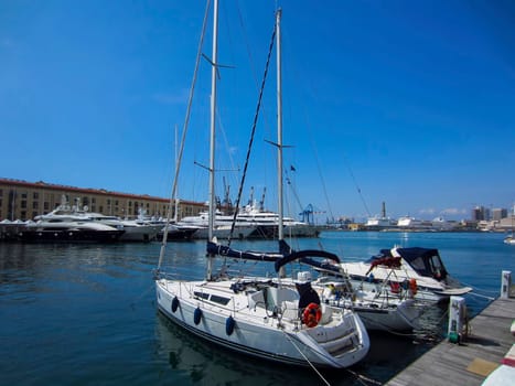 Harbor in Genoa, Italy