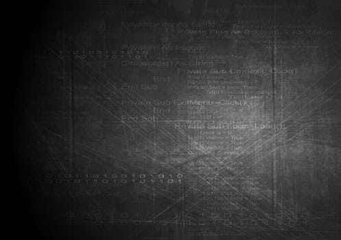 Dark technology vector grunge background