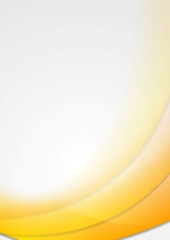 Abstract yellow wavy design. Vector background