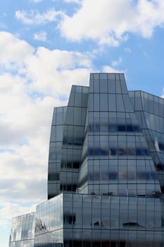 Modern office buildings and skyscraper background perspective