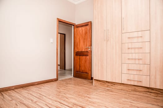 The empty enteriors of a newly build house which is up for sale.