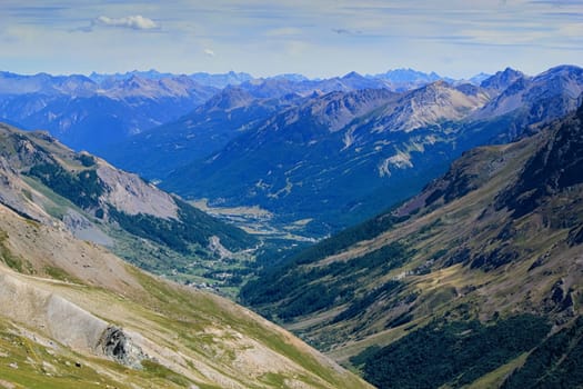 Alps mountains as viewed from Galibier pass, France