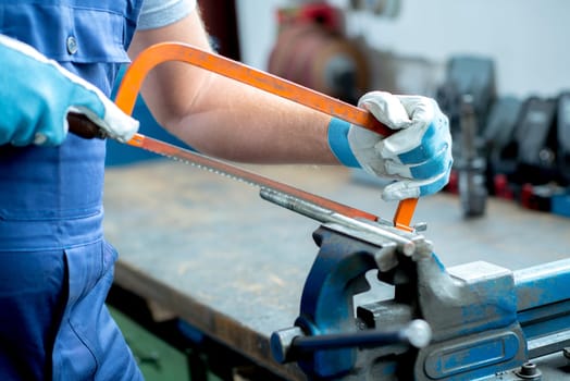 worker on work bench in the factory